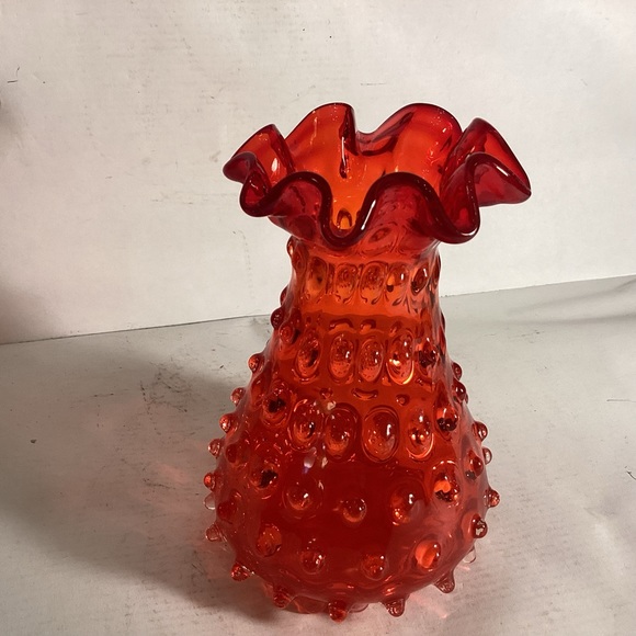 Mid century Empoli Italian spike hobnail vase - Picture 4 of 7